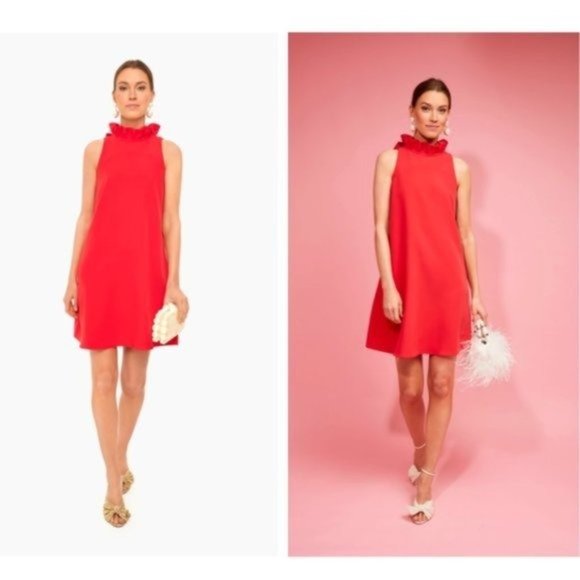 Tuckernuck NEW Blythe Poppy Preppy Bow Sleeveless Mini Dress Cherry Red Size XXS - Picture 3 of 12